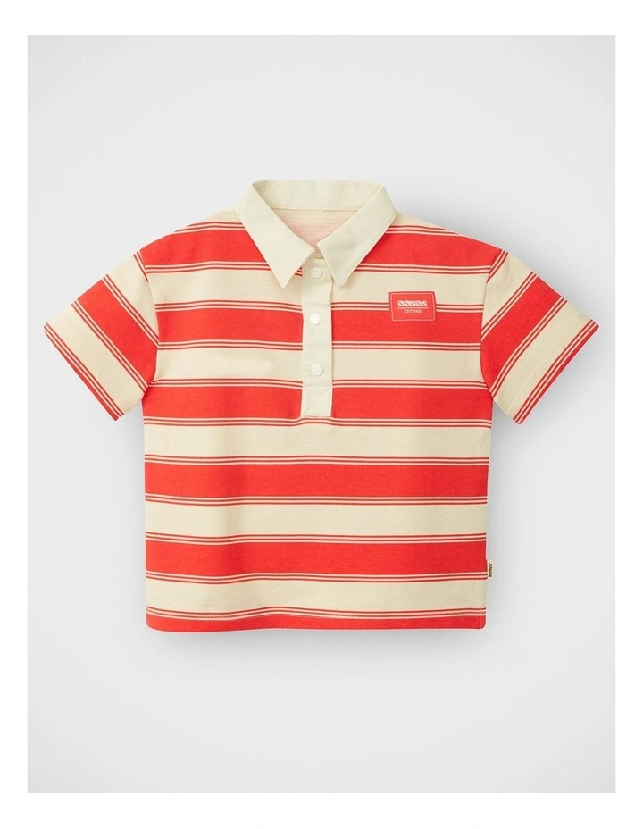 Kids Rugby Tee in Rugby Stripe Red image 1