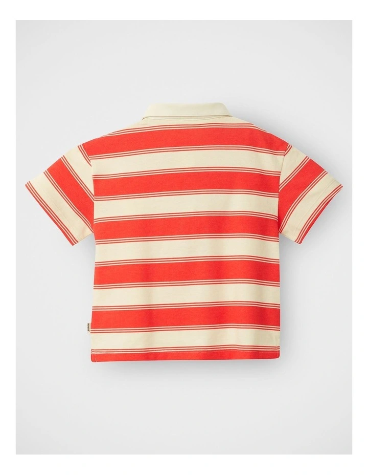 Kids Rugby Tee in Rugby Stripe Red image 2