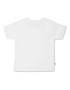 Kids Short Sleeve Crew Tee in Nu White