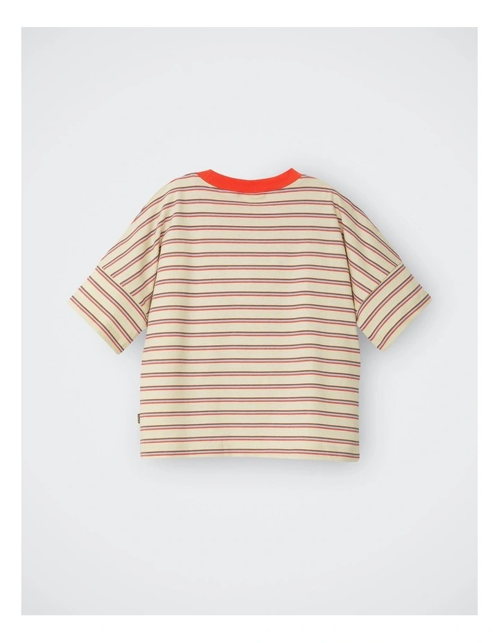Kids Drop Shoulder Tee in Tri Stripe image 2