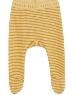 Newbies Rib Foot Legging in Beige