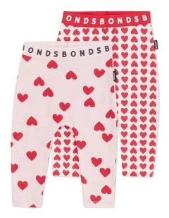Roomies Legging 2 Pack in Mon Cheri Pink/Sweet Hearts
