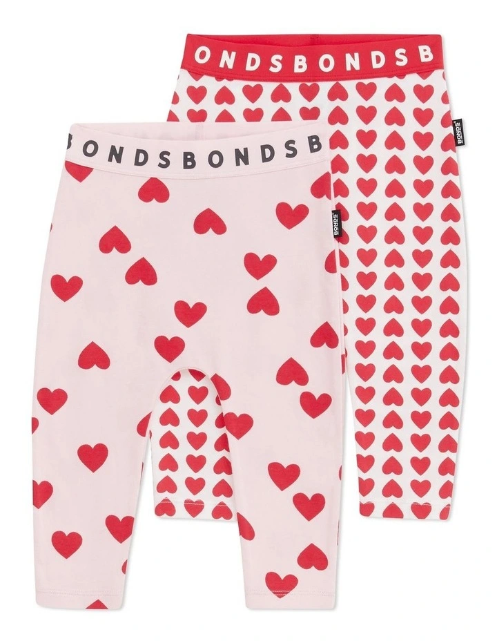 Roomies Legging 2 Pack in Mon Cheri Pink/Sweet Hearts image 1