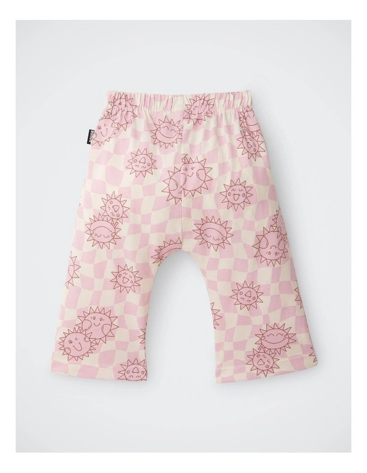 Baby Roomies Tape Wide Leg Pant in Check The Sun image 2