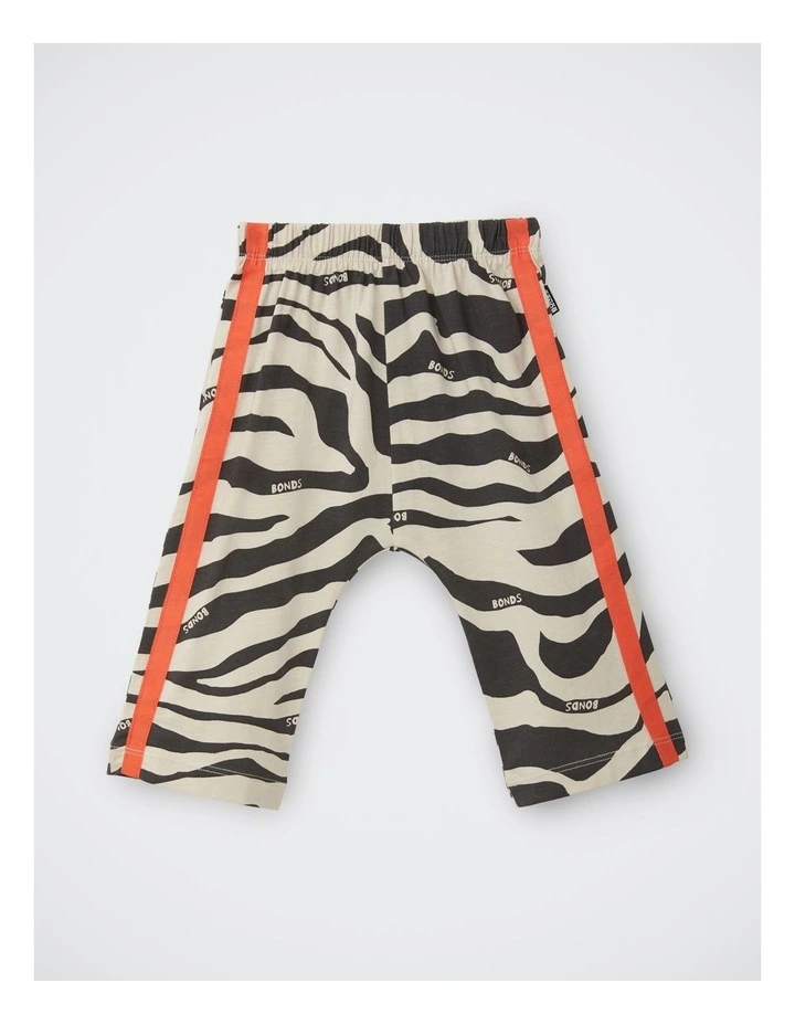 Baby Roomies Tape Wide Leg Pant in Zebra Dash Stone Throw image 1