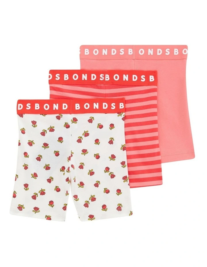 Kids Next Gen Bike Short 3 Pack in Sunshine Blooms image 2