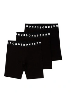 Kids Bike Shorts 3 Pack in Nu Black