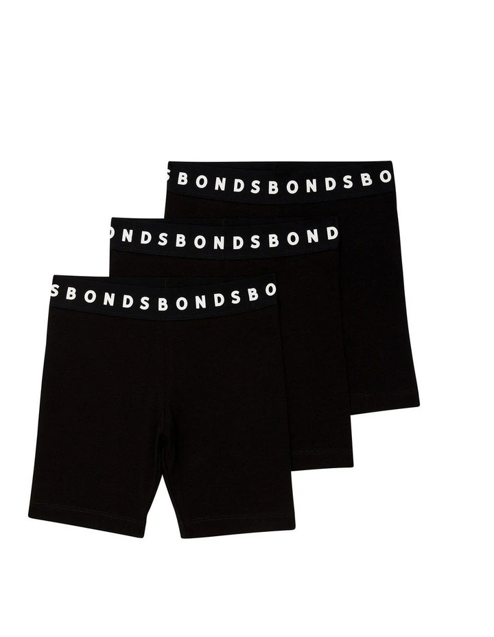 Kids Bike Shorts 3 Pack in Nu Black image 1