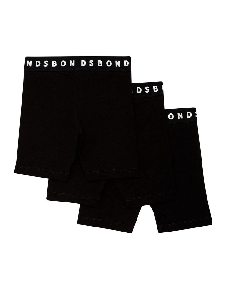 Kids Bike Shorts 3 Pack in Nu Black image 2