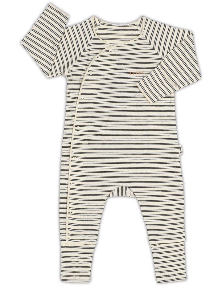 Baby Newbies Cozysuit in Sesame/La Femme Grey