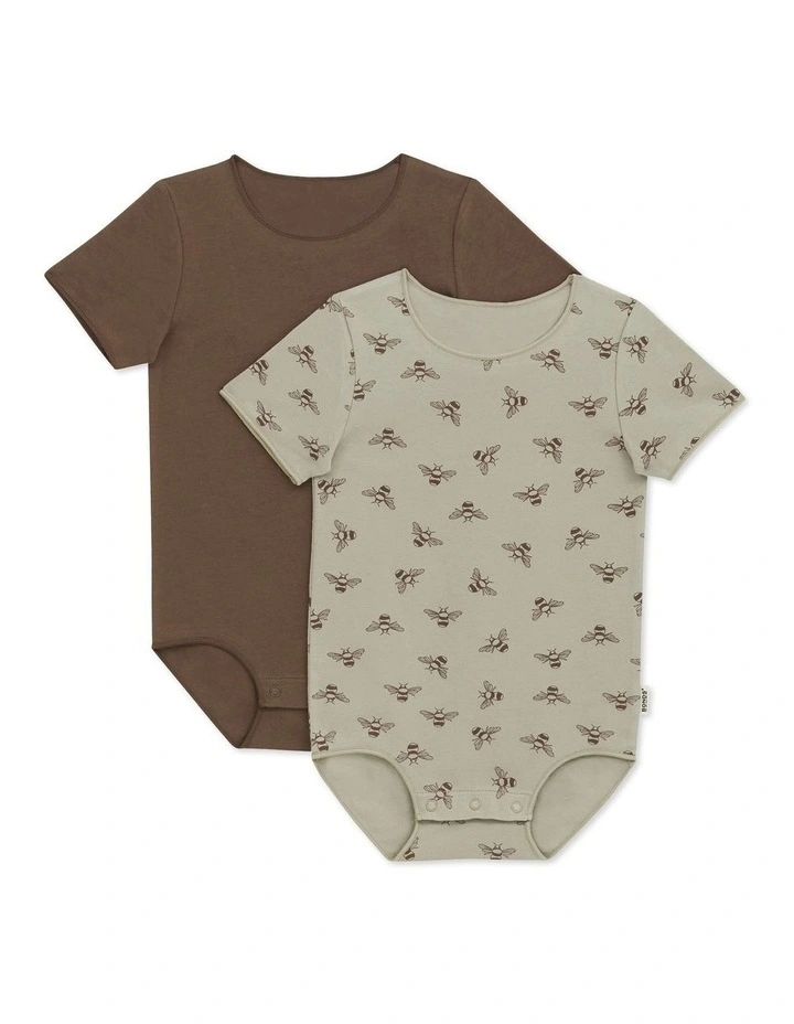 Wonderbodies Bodysuit 2 Pack in Honey Bee/Truffle image 1