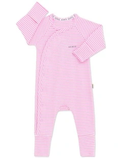 Baby Wide Needle Rib Coverall in Blind Blossom