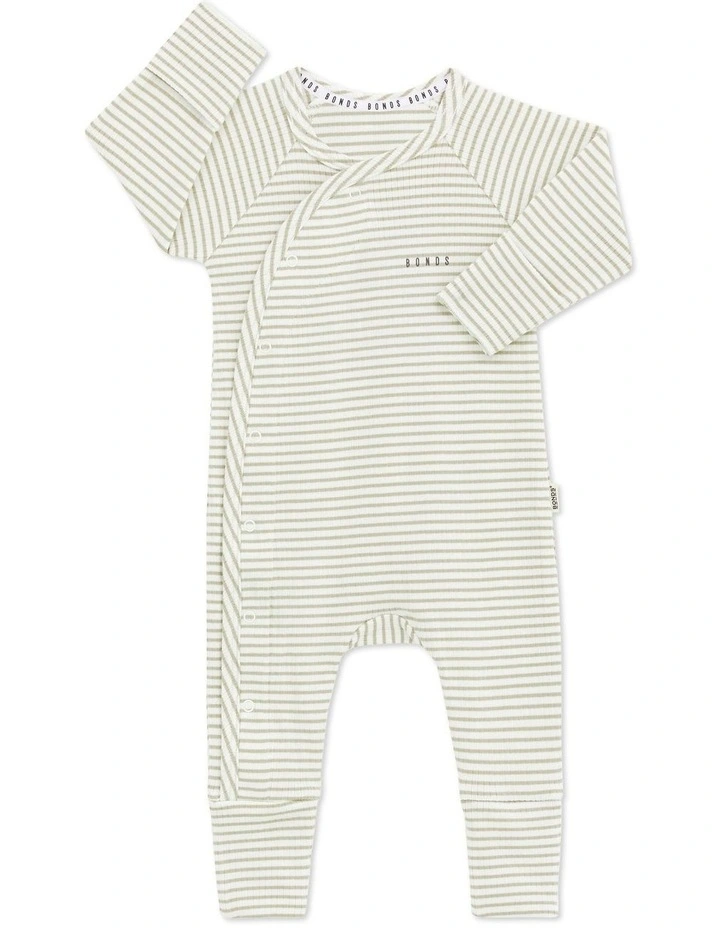 Baby Wide Needle Rib Coverall in Multi image 1