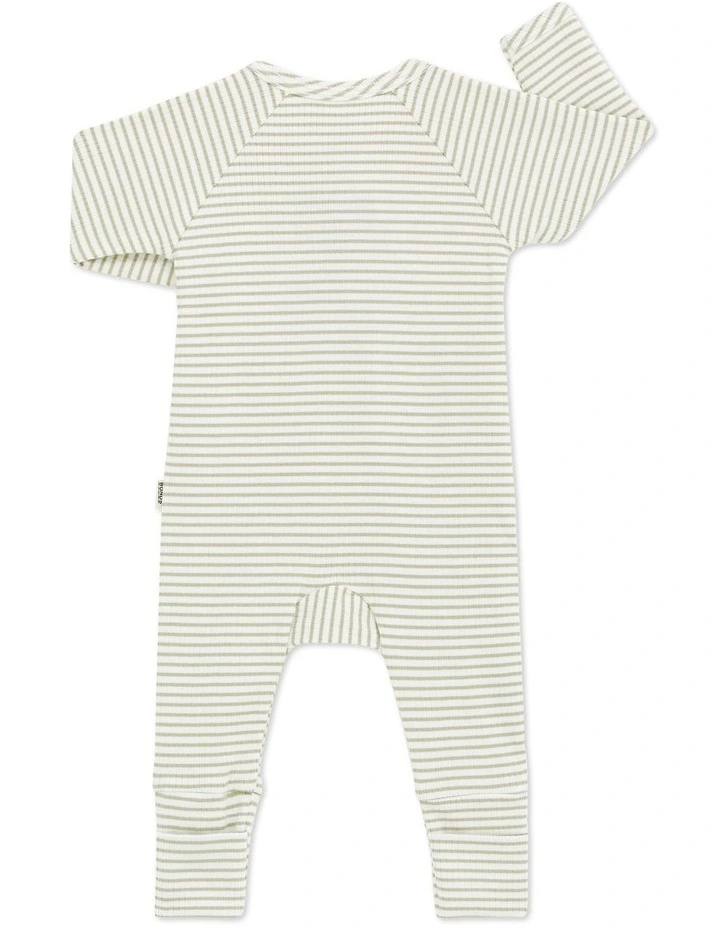 Baby Wide Needle Rib Coverall in Multi image 2