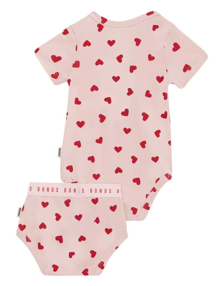 Baby Newbies Organic Cotton 2 Pack in Love Heart Sparkle image 2