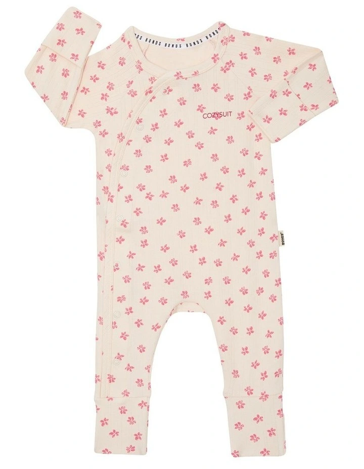 Baby Pointelle Coverall in Petal Pop image 1