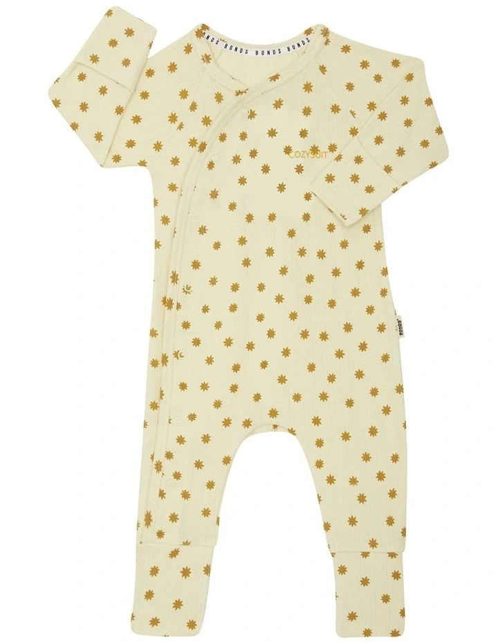 Baby Pointelle Coverall in Yellow image 1