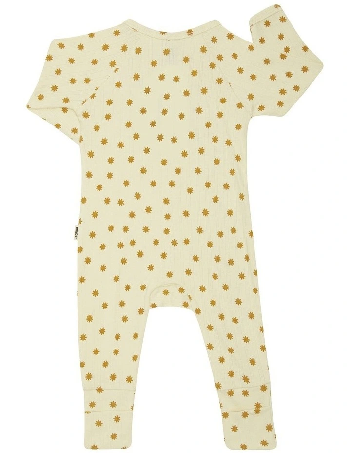 Baby Pointelle Coverall in Yellow image 2