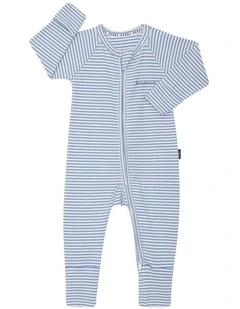 Baby Newbies Wide Needle Rib Zippy in Blue
