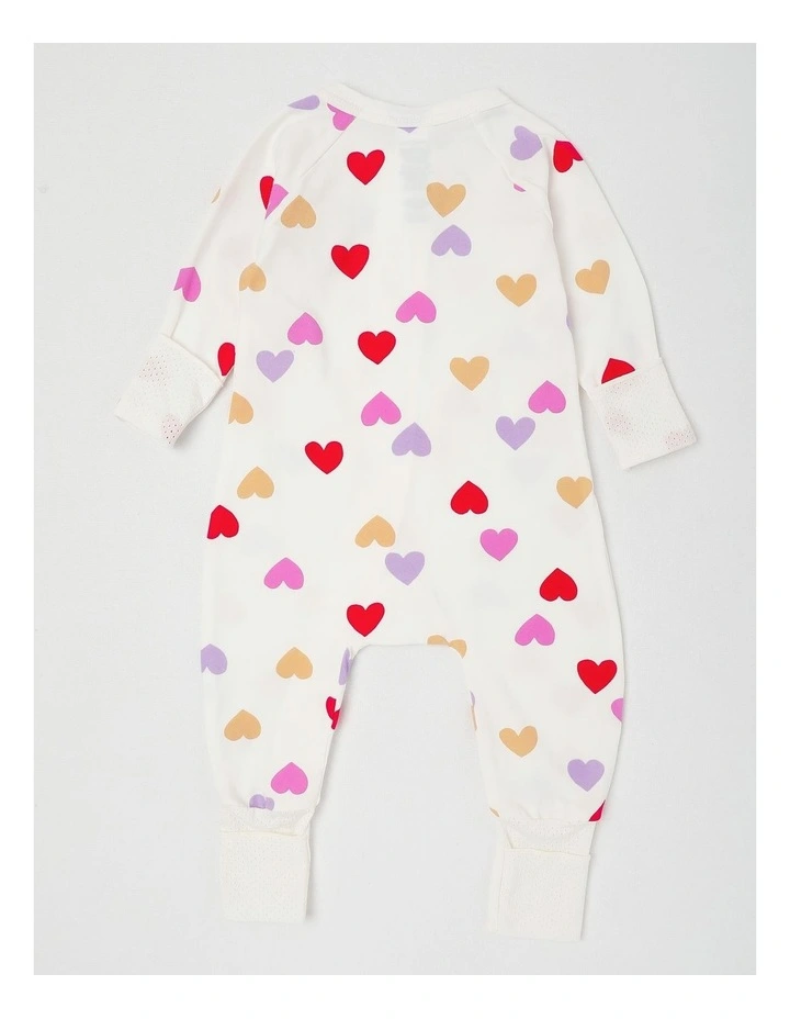 Baby Wondercool Zip Wondersuit in Heart Confetti image 2