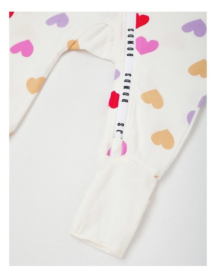 Baby Wondercool Zip Wondersuit in Heart Confetti image 4