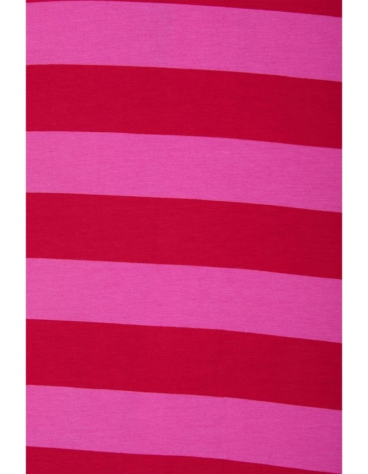 Zip Wondersuit in Horizontal Rugby Stripes Red image 3