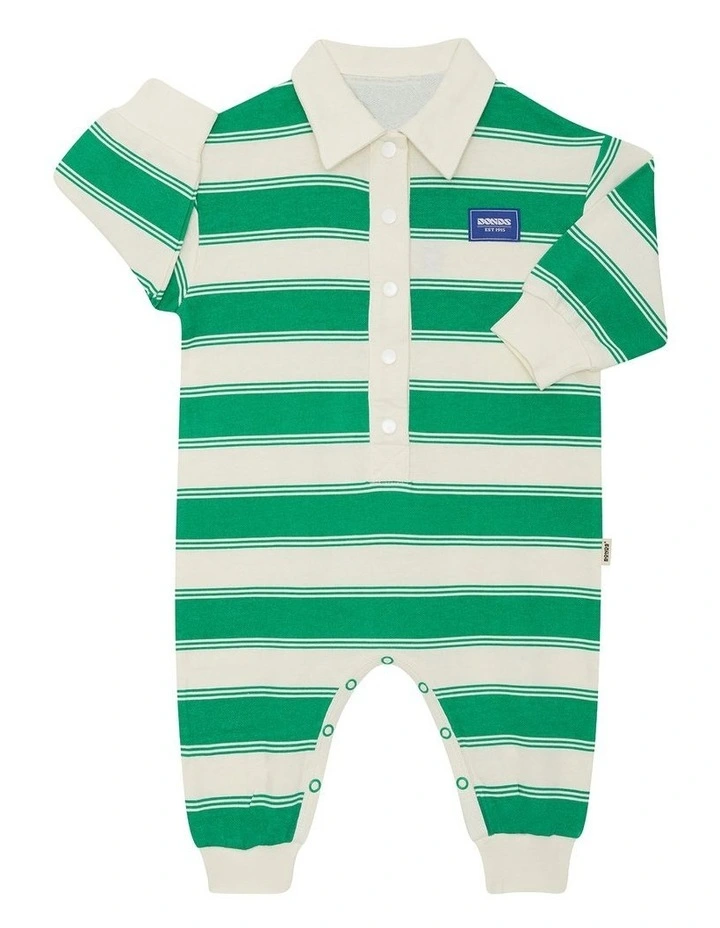 Baby Rugby Onesie in Frog image 1