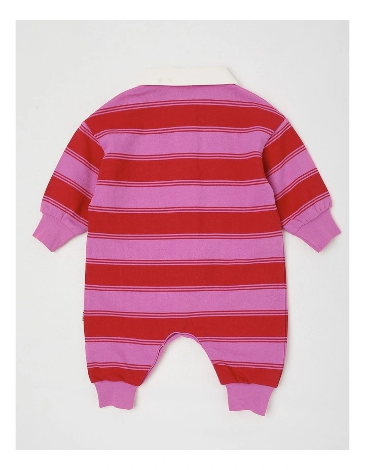Baby Rugby Onesie in Red image 2