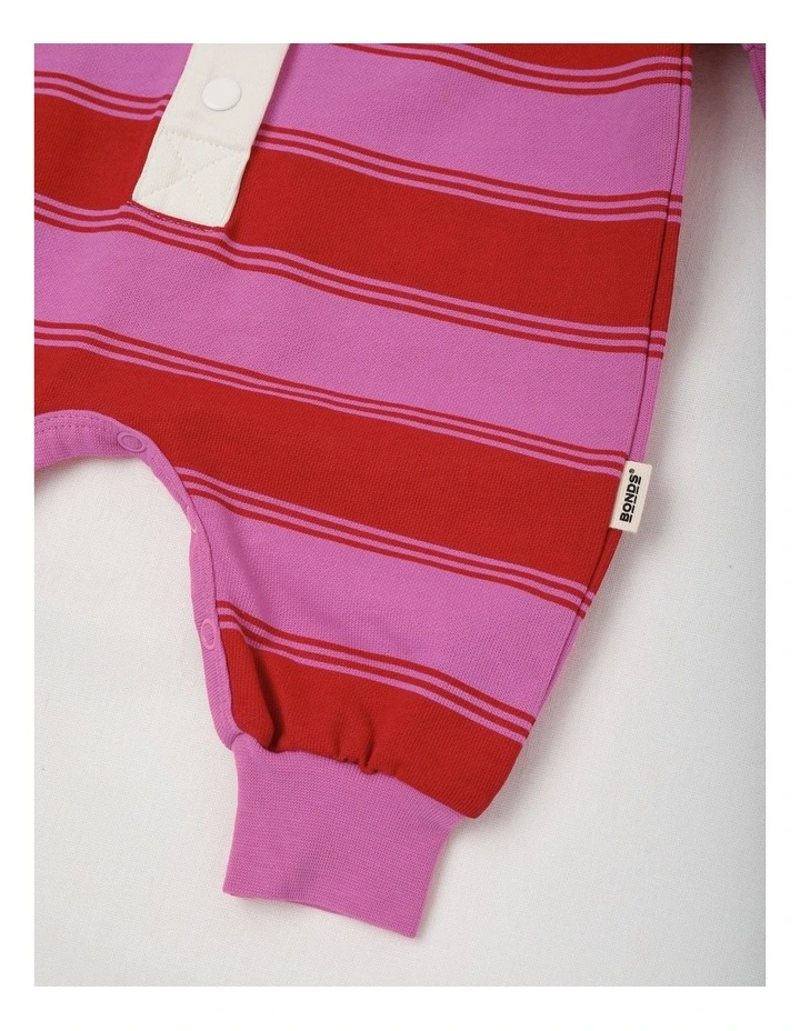 Baby Rugby Onesie in Red image 3