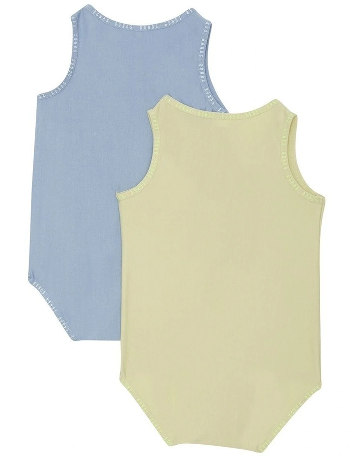 Baby Wondergrow Singletsuit 2 Pack in Multi image 2