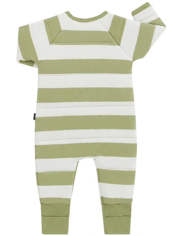 Baby Padded Zip Wondersuit in Green image 2