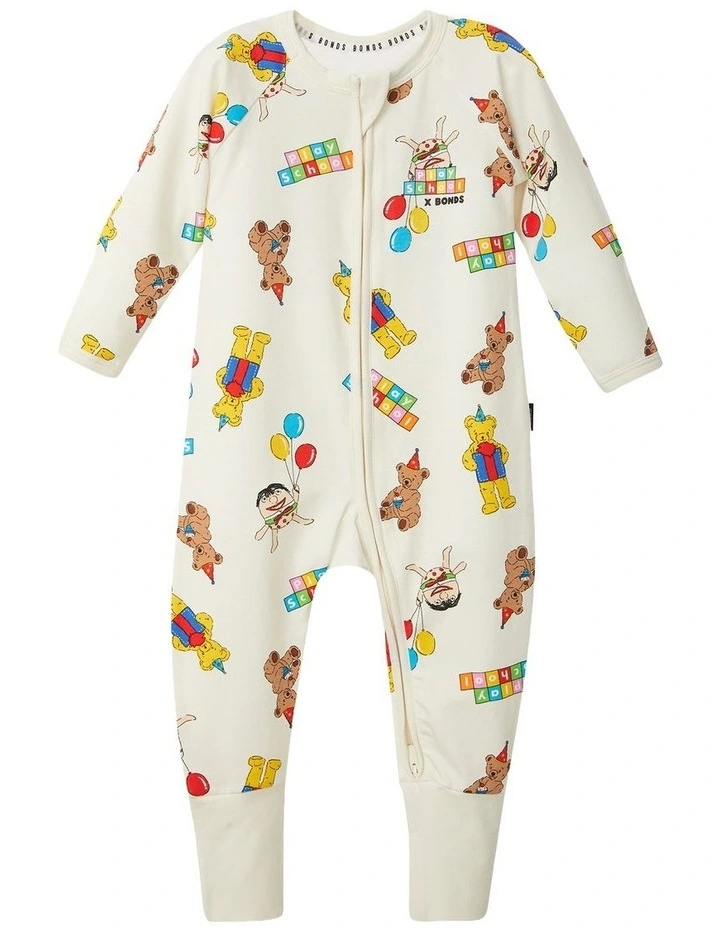 Play School Zip Wondersuit in Cream image 1