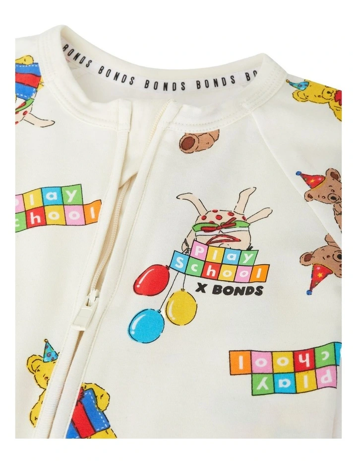 Play School Zip Wondersuit in Cream image 3