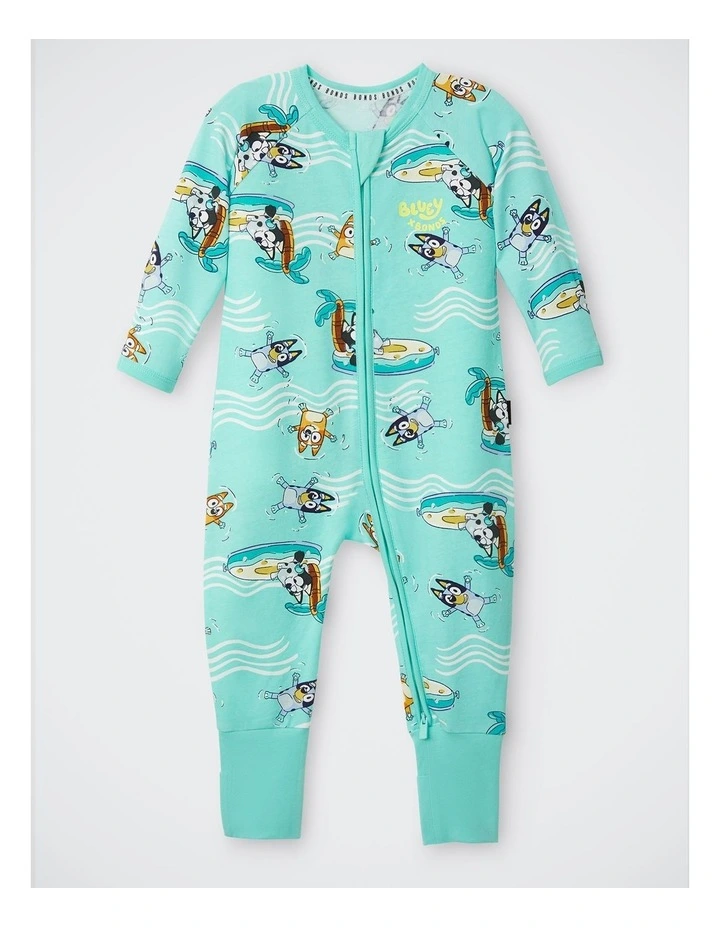 Baby Bluey x Bonds Zip Wondersuit in Print Jvu image 1