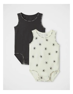 Baby Wondergrow Print Singletsuit 2 Pack in