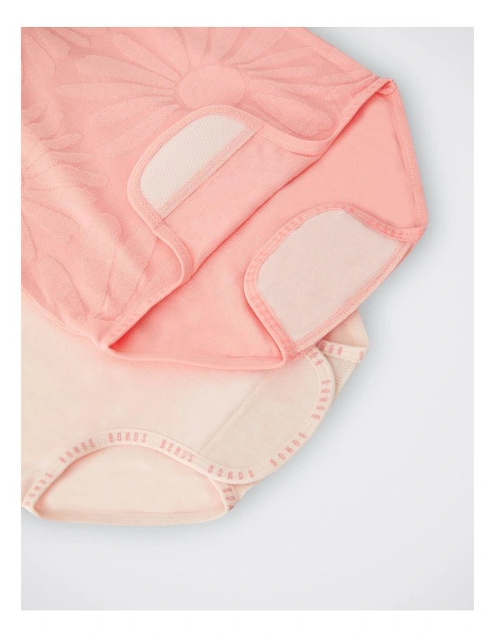 Baby Wondergrow Textured Singletsuit 2 Pack in Sunday Sun / Spiced Nutmeg image 3