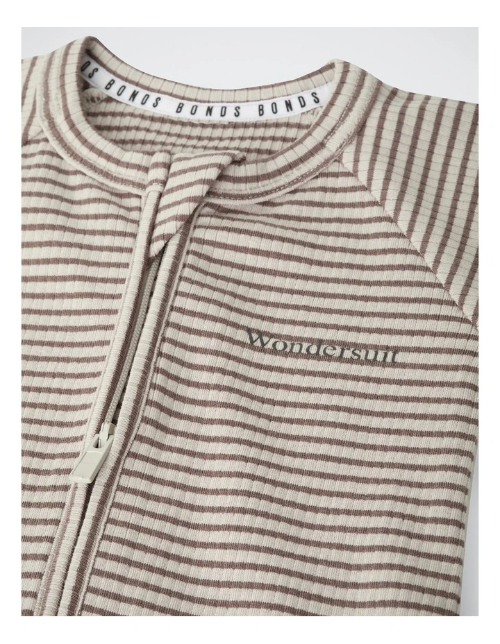 Baby Newbies Wide Needle Rib Zippy in Stripe Jqw image 3