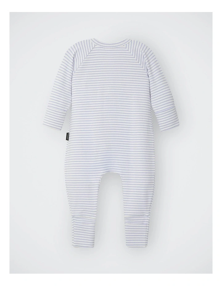 Baby Newbies Wide Needle Rib Zippy in Stripe Jqz image 2