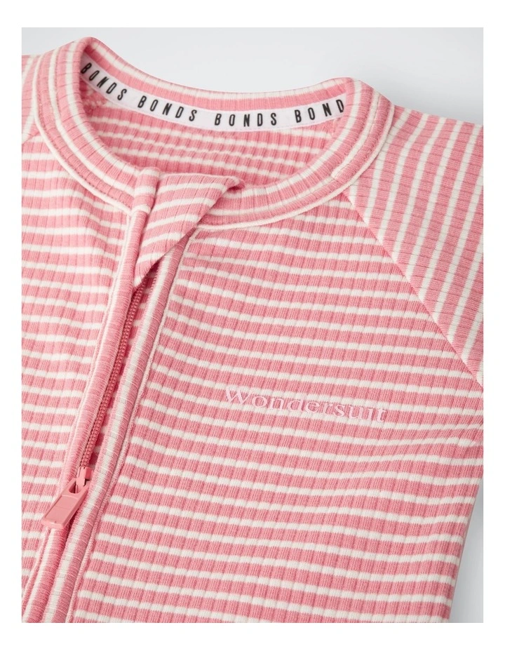 Baby Newbies Wide Needle Rib Zippy in Stripe Jra image 3