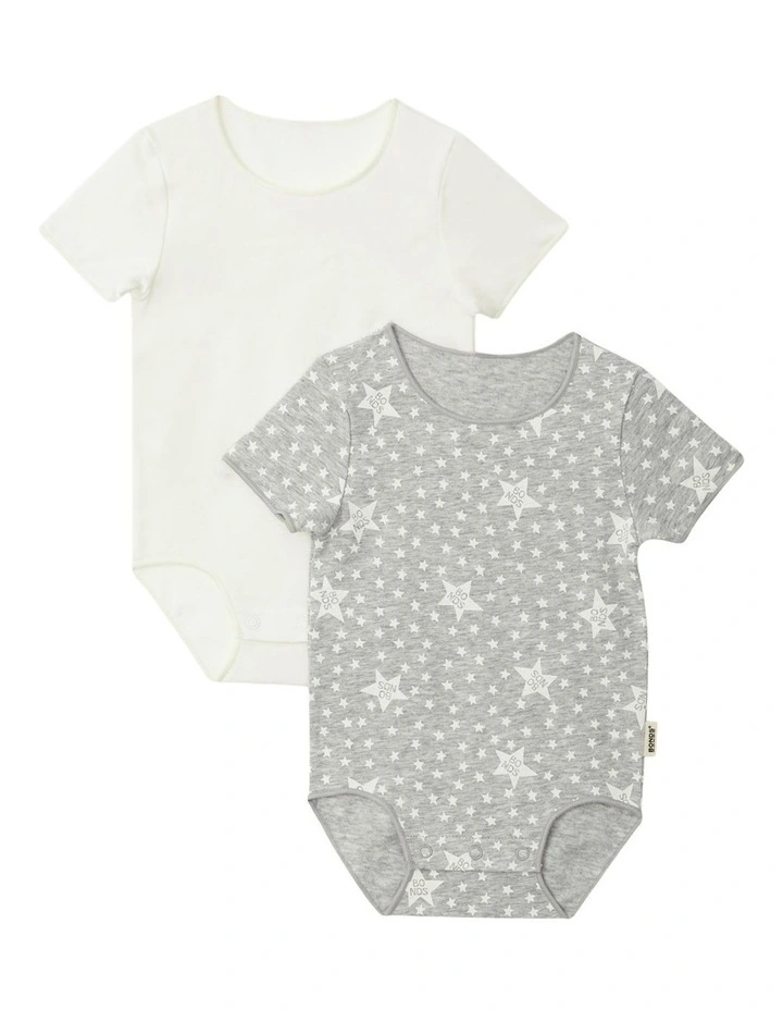 Baby Wonderbodies Bodysuit 2 Pack in Bonds Shooting Star / Marscapone image 1