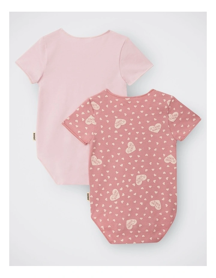 Wonderbodies Bodysuit 2 Pack in Bonds in Endless Love Pink and Sugar Babe image 2