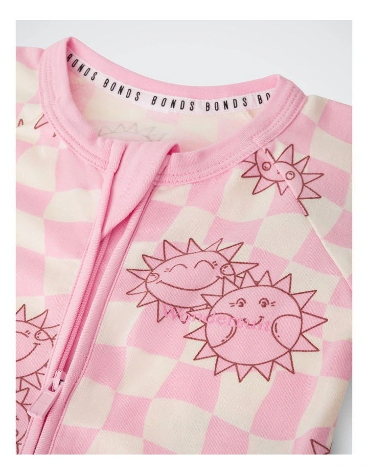 Baby Zip Wondersuit in Check The Sun image 3