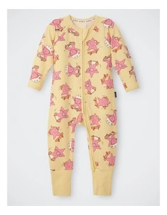 Baby Zip Wondersuit in Star Shred Pink