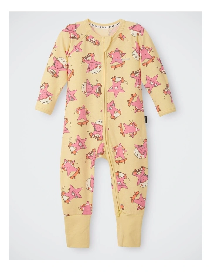 Baby Zip Wondersuit in Star Shred Pink image 1
