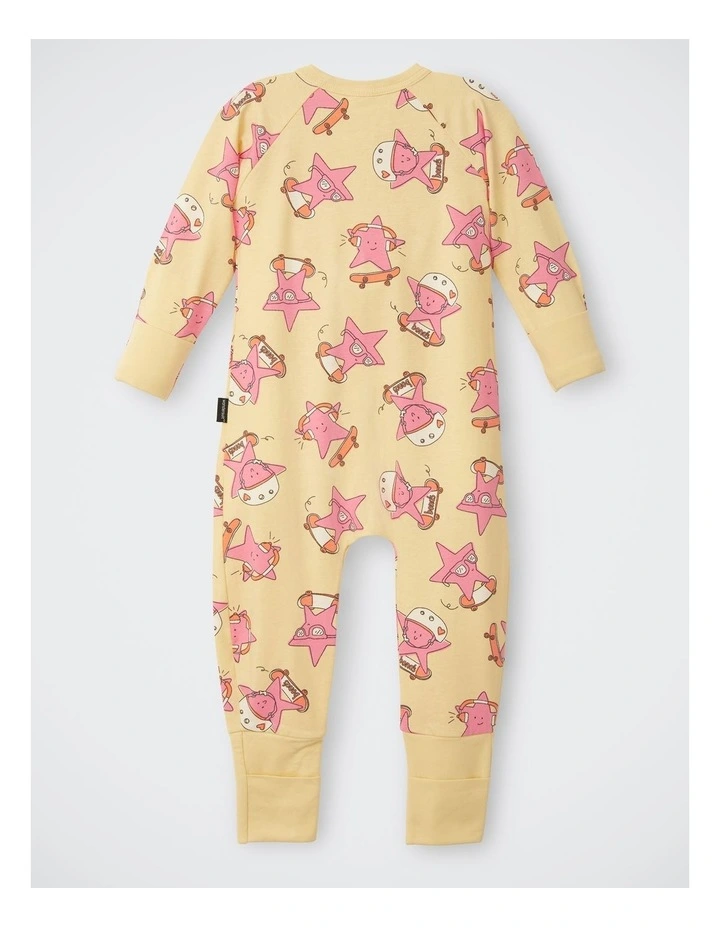 Baby Zip Wondersuit in Star Shred Pink image 2