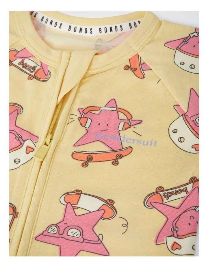 Baby Zip Wondersuit in Star Shred Pink image 3