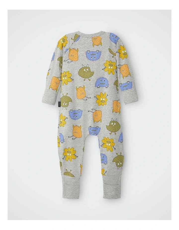 Baby Zip Wondersuit in Boo Buddy Marle image 2