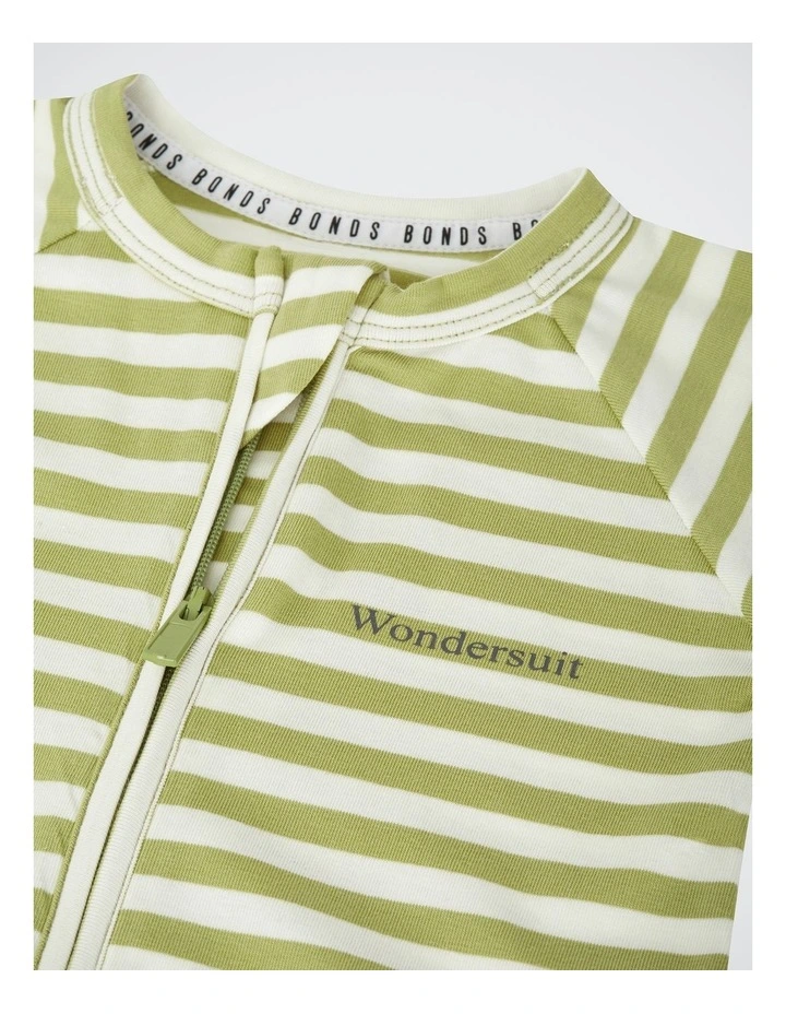 Baby Zip Wondersuit in Roomies Ce Stripe image 3