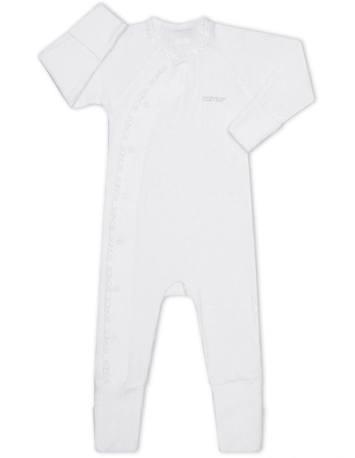 Pointelle Coverall in White image 1