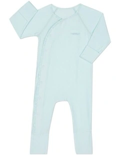 Baby Pointelle Coverall in Green